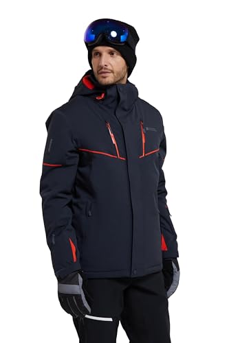 Mountain Warehouse Galactic Extreme Skijacke für Herren - Warme Snowboardjacke. Atmungsaktiv, versiegelte Nähte, abnehmbaren Schneerock - Ideale Winterjacke Grau X-Large von Mountain Warehouse