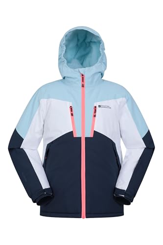 Mountain Warehouse Galactic Extreme wasserdichte Kinder-Skijacke - atmungsaktiver Wintermantel für Jungen und Mädchen, überklebte Nähte Hellblau Kinder 152 EU (11-12 Jahre) von Mountain Warehouse