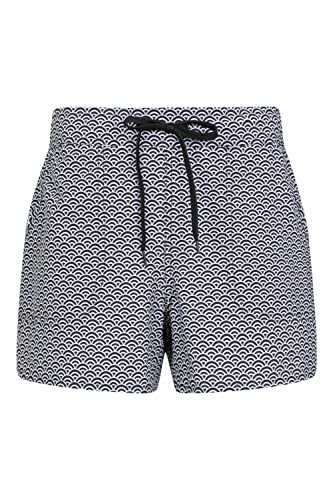 Mountain Warehouse Gemusterte Boardshorts für Damen - Pflegeleichte Badeshorts, Strandshorts mit verstellbarem Bund, leichte Badehose - Für Surfen, Pool, Schwimmen Schwarz Jet 42 von Mountain Warehouse