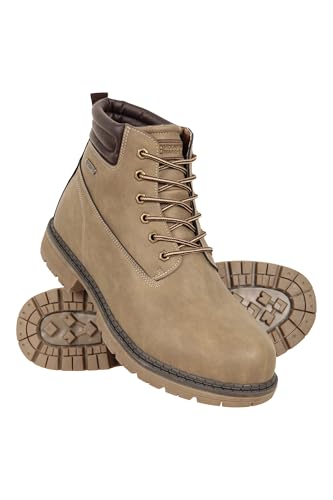 Mountain Warehouse Gorge wasserdichte Herren-stiefel - warme IsoDry-Wanderschuhe, weiche textilgefütterte Schneeschuhe - zum Wandern, für Camping und Reisen Hell Braun Herren-Schuhgröße 45 EU von Mountain Warehouse
