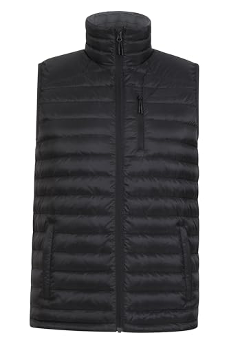 Mountain Warehouse Henry II Daunen-Steppjacke für Herren - Leichte Daunenjacke, Warme, Wasserfeste Winterjacke, Herrenjacke Schwarz M von Mountain Warehouse