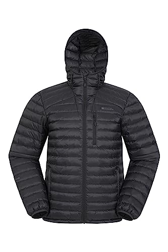 Mountain Warehouse Henry II Daunen-Steppweste für Herren - Leicht, wasserfest, Perfekt für Winter Schwarz Jet 3XL von Mountain Warehouse