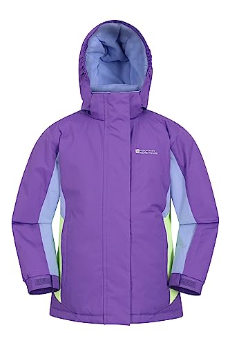 Mountain Warehouse Honey Skijacke für Kinder - Schneedicht, Kinderjacke mit Fleecefutter, Schneerock, Winterjacke- Hält Kinder warm Lila 5-6 Jahre von Mountain Warehouse