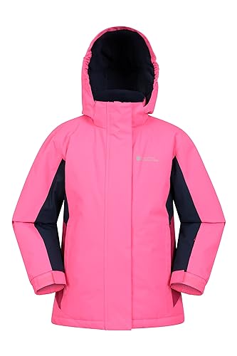 Mountain Warehouse Honey Skijacke für Kinder - Schneedicht, Kinderjacke mit Fleecefutter, Schneerock, Winterjacke- Hält Kinder warm Rosa Diva 5-6 Jahre von Mountain Warehouse