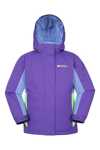 Mountain Warehouse Honey Skijacke für Kinder - Schneedicht, Kinderjacke mit Fleecefutter, Schneerock, Winterjacke- Hält Kinder warm Violett 9-10 Jahre von Mountain Warehouse