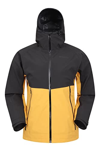 Mountain Warehouse Horizon wasserdichte dreilagige Damenjacke - Regenmantel mit 3000 mm Wassersäule, atmungsaktiv, versiegelte Nähte, perfekt für nasses Wetter, Outdoor Schwarz XL von Mountain Warehouse