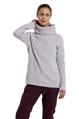Mountain Warehouse Idris Damen-Fleece mit Wasserfallkragen – Leichter, atmungsaktiv, Anti-Pilling für zusätzlichen – als Basisschicht auf Camping-Ausflügen, Winter Lila 36 von Mountain Warehouse