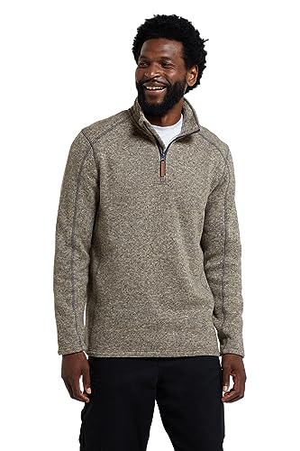 Mountain Warehouse Idris Half-Zip Fleece Herren - Microfleece, Anti-Pill, atmungsaktiv, leichtes Sweatshirt - Ideal für Camping, Outdoor, Reisen und Wandern Beige Medium Mountain Warehouse Idris Half-Zip Fleece Herren - Microfleece, Anti-Pill, atmungsaktiv, leichtes Sweatshirt - Ideal für Camping, Outdoor, Reisen und Wandern Beige Medium von Mountain Warehouse