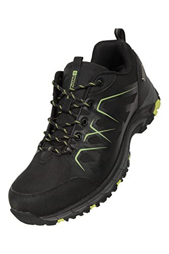 Mountain Warehouse Inca wasserdichte Rip-Stop Aktivschuhe für Herren – Gummisohle, Eva-Polsterung und Netzfutter – Sommer-Frühjahrsspaziergang, Wandern, Outdoor Schwarz 41 von Mountain Warehouse