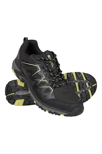 Mountain Warehouse Inca wasserdichte Rip-Stop Aktivschuhe für Herren – Gummisohle, Eva-Polsterung und Netzfutter – Sommer-Frühjahrsspaziergang, Wandern, Outdoor Schwarz Herren-Schuhgröße 42 DE von Mountain Warehouse