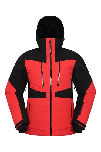 Mountain Warehouse Intergalactic Extreme Herrenskijacke - Wasserdichte und atmungsaktive Jacke mit Taschen, bis minus 40 °C thermisch getestet - Für den Wintersport Aktiv Rot Large von Mountain Warehouse