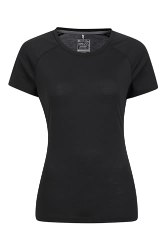 Mountain Warehouse IsoCool Technical Damen T-Shirt Schwarz Damengröße EU 36 von Mountain Warehouse