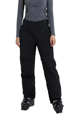 Mountain Warehouse Isola Extreme Damen Skihose - Wasserfeste Damenhose, atmungsaktiv, Skihose mit versiegelten Nähten, Verstellbarer Bund - Winter Schneehose Schwarz 36 von Mountain Warehouse