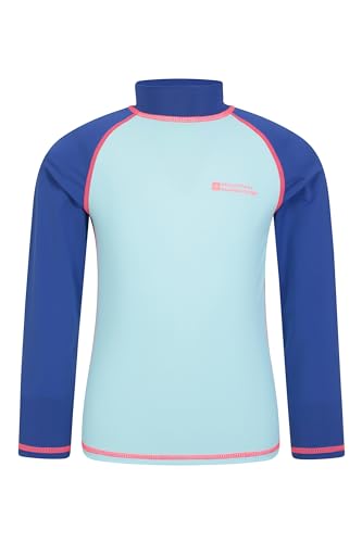 Mountain Warehouse Neoprenanzug Kinder - Langarm-Neoprenanzug mit UV-Schutz Rash Guard, Schwimmanzug für Jungen und Mädchen, Flatlock-Nähte, schnell trocknend, dehnbar Minze 3-4 Jahre von Mountain Warehouse