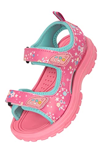 Mountain Warehouse Kindersandalen - neoprengefütterte Kinderstrandschuhe, strapazierfähige Sandalen, Klettverschluss, Sommerschuh mit abnehmbarem Fersenriemen Hellrosa 32 von Mountain Warehouse