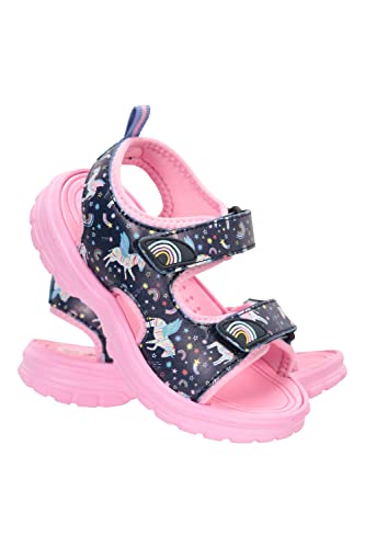 Mountain Warehouse Kindersandalen - neoprengefütterte Kinderstrandschuhe, strapazierfähige Sandalen, Klettverschluss, Sommerschuh mit abnehmbarem Fersenriemen Rosa 34 von Mountain Warehouse