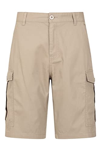 Mountain Warehouse Lakeside Herrenshorts - Strapazierfähige Cargoshorts aus 100% Baumwolltwill, 6 Taschen - Für Wandern, Laufen, Bergwandern und Camping Beige 54W von Mountain Warehouse