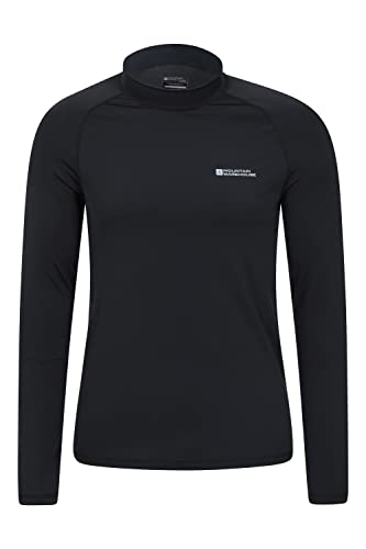 Mountain Warehouse Langärmeliges Badeshirt für Herren - Schnelltrocknendes Badeshirt, Nicht scheuernd, LSF50+, Badeshirt mit flachen Nähten - Für Schwimmen und Surfen Schwarz Jet 3XL von Mountain Warehouse