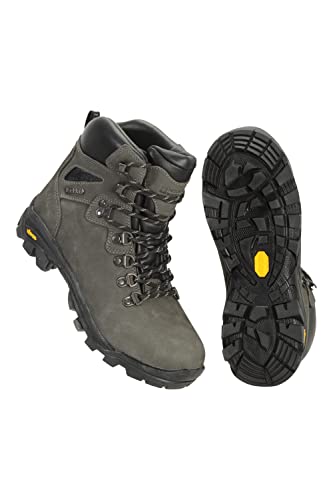 Mountain Warehouse Lattitude Extreme wasserdichte Vibram Damenstiefel - Langlebige Damen Wanderschuhe, gepolstertes Fußbett Camping Schuhe - am besten für Reisen, Trekking Grau 40 EU von Mountain Warehouse