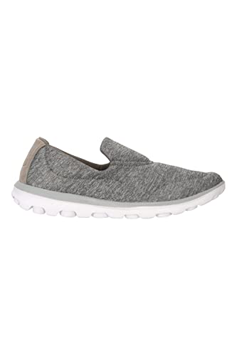 Mountain Warehouse Lighthouse Schuhe für Damen - Leichte Damensneaker, geformtes Fußbett, Laufsohle Gummi, zum Schlüpfen - Für Frühlingsreisen, Laufen, Fitness Hellgrau 40 EU von Mountain Warehouse