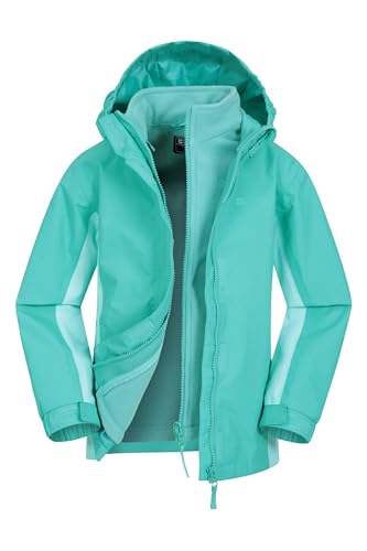 Mountain Warehouse Lightning 3-in-1 Kinder-Jacke - wasserdichte Winterjacke mit Fleecefutter, Jungen und Mädchen mit abnehmbarer Kapuze Aquamarin Kinder 152 EU (11-12 Jahre) von Mountain Warehouse