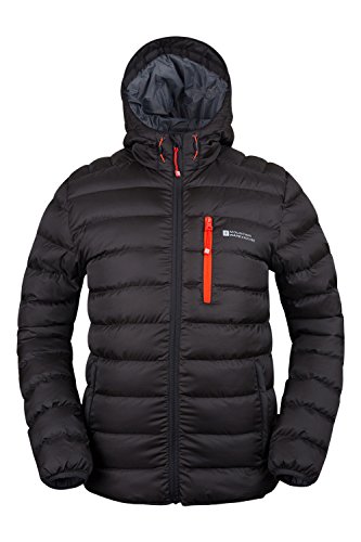 Mountain Warehouse Link Gefütterte Herrenjacke mantel sportliche steppjacke mantel - Ideal für den Winter Schwarz XL von Mountain Warehouse