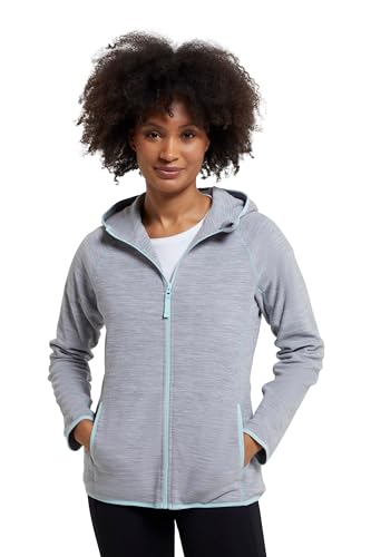 Mountain Warehouse Lleyn Melange II Damen-Fleecejacke Hellgrau Damengröße 32 EU (34EU) von Mountain Warehouse