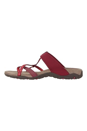 Mountain Warehouse Marbella Damensandalen - strapazierfähige Damen-Herbst Winterschuhe, lässige Flip-Flops, leicht, pflegeleicht - zum Wandern, Strand, Urlaub Dunkelrosa 40 EU von Mountain Warehouse