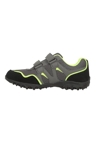 Mountain Warehouse Mars Abriebfeste Schuhe für Kinder - Leichte Wanderschuhe, Bequeme Schuhe, Wanderschuhe mit Klettverschlüssen Limette 32 von Mountain Warehouse