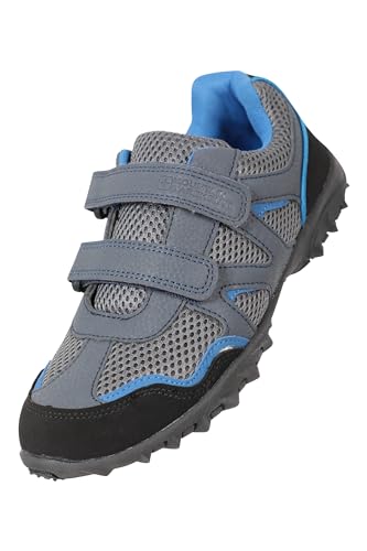 Mountain Warehouse Mars Abriebfeste Schuhe für Kinder - Leichte Wanderschuhe, Bequeme Schuhe, Wanderschuhe mit Klettverschlüssen Marineblau 32 von Mountain Warehouse