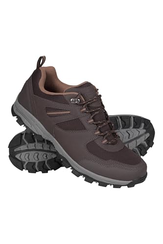 Mountain Warehouse McLeod Schuhe für Herren - Leichte Allwetterschuhe, strapazierfähig, atmungsaktiv, Wanderschuhe, Laufschuhe, Netzfutter - Für Reisen, Camping Dunkelbraun Herren-Schuhgröße 46 EU von Mountain Warehouse