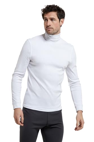 Mountain Warehouse Meribel Baumwoll-Herren-Baselayer Weiss Medium von Mountain Warehouse