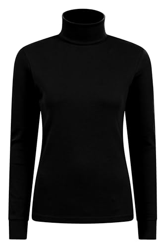 Mountain Warehouse Meribel Damen Unterhemd Rolli Thermounterwäsche Skiunterwäsche Langarmshirt mit Rollkragen Winter Baselayer Schwarz 36 von Mountain Warehouse