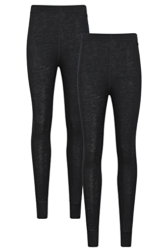 Mountain Warehouse Merino Damen Thermohose - Multipack Schwarz Damengröße EU 38 von Mountain Warehouse