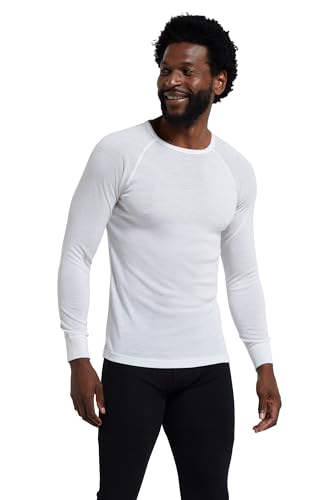 Mountain Warehouse Merino-Funktionsshirt Herren - schnelltrocknende, warme Thermounterwäsche, leichtes Merino-Unterhemd, Sportoberteil & Ski Weiss Large Mountain Warehouse Merino-Funktionsshirt Herren - schnelltrocknende, warme Thermounterwäsche, leichtes Merino-Unterhemd, Sportoberteil & Ski Weiss Large von Mountain Warehouse