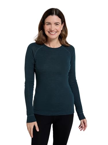 Mountain Warehouse Merino Rundhals Damen Thermo-Oberteil Aquamarin Damengröße EU 36 von Mountain Warehouse