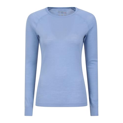 Mountain Warehouse Merino Rundhals Damen Thermo-Oberteil Blau Damengröße EU 38 von Mountain Warehouse