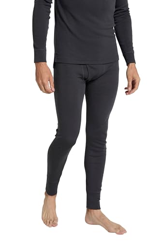 Mountain Warehouse Merino Thermohose als Baselayer für Herren - Leichte Hose, antibakteriell, atmungsaktive Hose - Für Camping bei kaltem Wetter Winter Baselayer Dunkelgrau 4XL von Mountain Warehouse