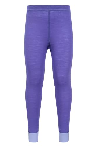 Mountain Warehouse Merino-Unterhose für Kinder - wasserdichte Multifunktions-Thermohose für Jungen und Mädchen im Winter, Baselayer für Kinder, Thermounterwäsche Violett 11-12 Jahre von Mountain Warehouse