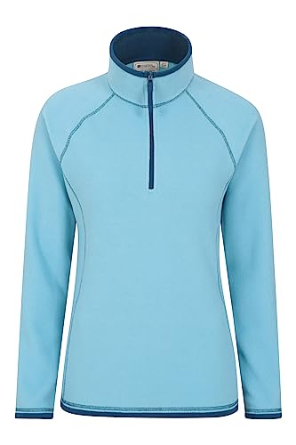Mountain Warehouse Montana Fleecejacke für Damen aus Microfleece - Atmungsaktiver Fleece-Pullover für Damen, schnelltrocknend, warme Fleecejacke, Half-Zip - Outdoor Blau Damengröße EU 36 Mountain Warehouse Montana Fleecejacke für Damen aus Microfleece - Atmungsaktiver Fleece-Pullover für Damen, schnelltrocknend, warme Fleecejacke, Half-Zip - Outdoor Blau Damengröße EU 36 von Mountain Warehouse