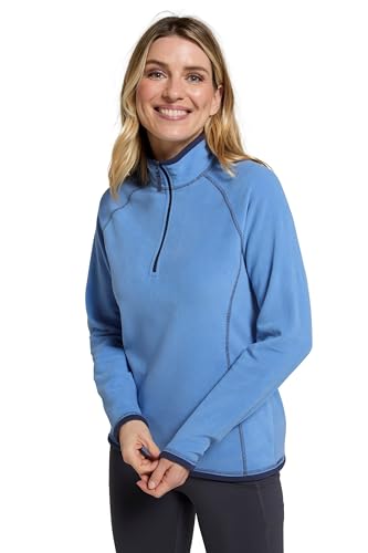 Mountain Warehouse Montana Fleecejacke für Damen aus Microfleece - Atmungsaktiver Fleece-Pullover für Damen, schnelltrocknend, warme Fleecejacke, Half-Zip - Outdoor Dunkel Blau Damengröße EU 44 Mountain Warehouse Montana Fleecejacke für Damen aus Microfleece - Atmungsaktiver Fleece-Pullover für Damen, schnelltrocknend, warme Fleecejacke, Half-Zip - Outdoor Dunkel Blau Damengröße EU 44 von Mountain Warehouse