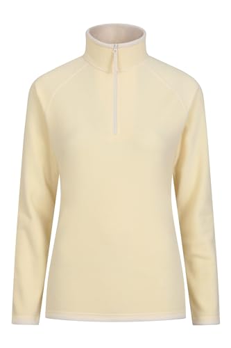 Mountain Warehouse Montana Fleecejacke für Damen aus Microfleece - Atmungsaktiver Fleece-Pullover für Damen, schnelltrocknend, warme Fleecejacke, Half-Zip - Outdoor Gelb 30 von Mountain Warehouse