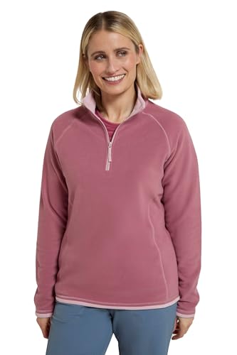 Mountain Warehouse Montana Fleecejacke für Damen aus Microfleece - Atmungsaktiver Fleece-Pullover für Damen, schnelltrocknend, warme Fleecejacke, Half-Zip - Outdoor Hellrosa Damengröße EU 38 Mountain Warehouse Montana Fleecejacke für Damen aus Microfleece - Atmungsaktiver Fleece-Pullover für Damen, schnelltrocknend, warme Fleecejacke, Half-Zip - Outdoor Hellrosa Damengröße EU 38 von Mountain Warehouse