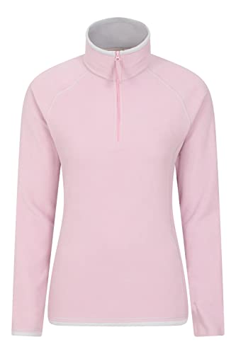 Mountain Warehouse Montana Fleecejacke für Damen aus Microfleece - Atmungsaktiver Fleece-Pullover für Damen, schnelltrocknend, warme Fleecejacke, Half-Zip - Outdoor Rosa 30 von Mountain Warehouse