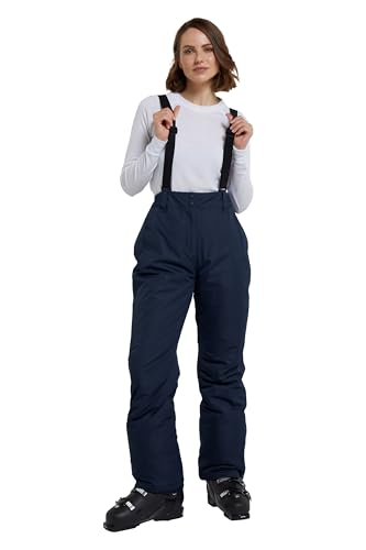 Mountain Warehouse Moon Skihose für Damen - Thermo-Schneehose, Outdoorhose für Damen, Verstellbarer Bund, mit abnehmbaren Hosenträgern, Skibekleidung, Weite Passform Marine Damengröße EU 38 Mountain Warehouse Moon Skihose für Damen - Thermo-Schneehose, Outdoorhose für Damen, Verstellbarer Bund, mit abnehmbaren Hosenträgern, Skibekleidung, Weite Passform Marine Damengröße EU 38 von Mountain Warehouse