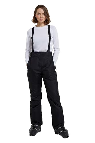 Mountain Warehouse Moon Skihose für Damen - Thermo-Schneehose, Outdoorhose für Damen, Verstellbarer Bund, mit abnehmbaren Hosenträgern, Skibekleidung, Weite Passform Schwarz Damengröße EU 52 Mountain Warehouse Moon Skihose für Damen - Thermo-Schneehose, Outdoorhose für Damen, Verstellbarer Bund, mit abnehmbaren Hosenträgern, Skibekleidung, Weite Passform Schwarz Damengröße EU 52 von Mountain Warehouse