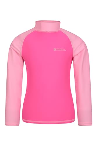 Mountain Warehouse Neoprenanzug Kinder - Langarm-Neoprenanzug mit UV-Schutz Rash Guard, Schwimmanzug für Jungen und Mädchen, Flatlock-Nähte, schnell trocknend, dehnbar Bubblegum 2-3 Jahre von Mountain Warehouse