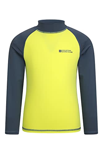 Mountain Warehouse Neoprenanzug Kinder - Langarm-Neoprenanzug mit UV-Schutz Rash Guard, Schwimmanzug für Jungen und Mädchen, Flatlock-Nähte, schnell trocknend, dehnbar Legiertes-Grau 13 Jahre von Mountain Warehouse