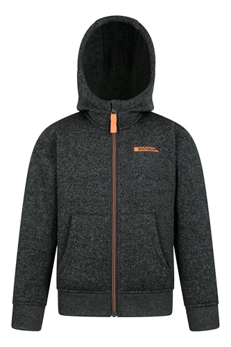 Mountain Warehouse Nevis Fellgefütterter Kinderkapuzenpulli, Winter Khaki Kinder 140 DE (9-10 Jahre) von Mountain Warehouse