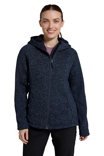 Mountain Warehouse Nevis Fleecejacke für Damen - Leichte, Warme Damen-Fleecejacke mit Reißverschluss und Taschen, atmungsaktives Winter Oberteil, kompakt - Für Outdoor Marine Damengröße EU 52 von Mountain Warehouse